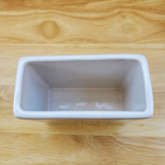 Rae Dunn Artisan Collection 213 Ceramic "Exhale" Piece Sun Design White Yellow - Picture 3 of 7